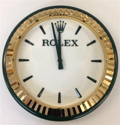 gold rolex wall clock|rolex outdoor clocks for sale.